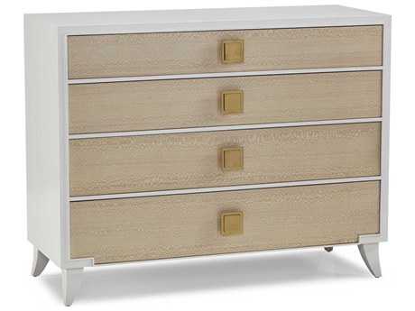 Hickory White Trellis Equestrian Brown Gray Maple Wood Accent Chest