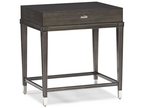 Hickory White Trellis 1-Drawer Brown Ash Wood Nightstand