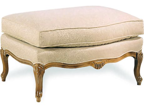 Hickory White Custom Elements Upholstery Beige Upholstered Ottoman