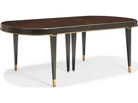 Hickory White Central Park Oval Wood Cafe Noir Dining Table