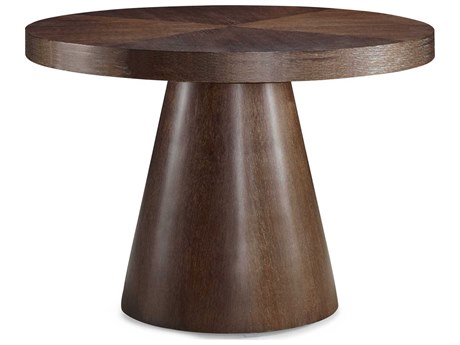 Hickory White Central Park Round Wood Kona Bean Dining Table