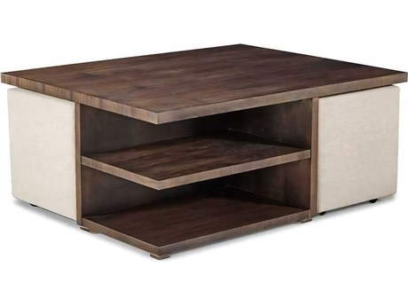 Hickory White Modern Retreat Cruz Cocktail Table and Ottoman Set