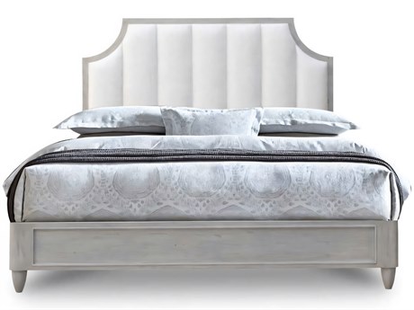 Hickory White Artifex Grey Breeze Acacia Wood Queen Platform Bed