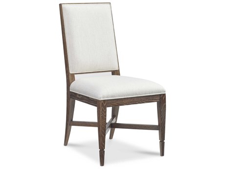 Hickory White Navarre Oak Wood Upholstered Arm Dining Chair