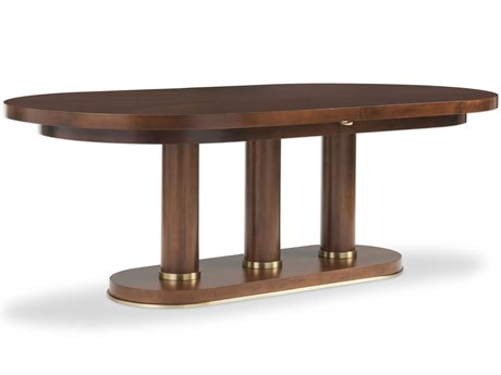 Hickory White Novella Oval Wood Organic Brown Dining Table