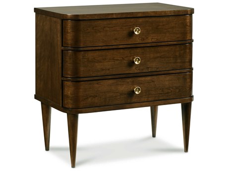 Hickory White Novella 3-Drawers Brown Cherry Wood Nightstand