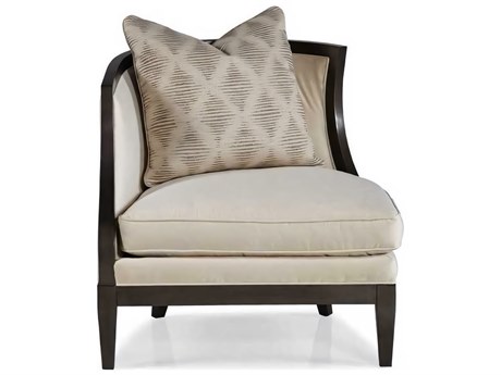 Hickory White Custom Elements Upholstery Beige Fabric LAF Accent Chair