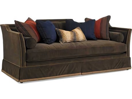 Hickory White Custom Elements Upholstery Brown Upholstered Sofa