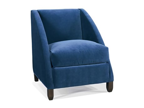 Hickory White Blue Fabric Accent Chair
