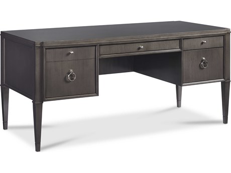 Hickory White Reimagine Black Nickel Brown Maple Wood Writing Desk