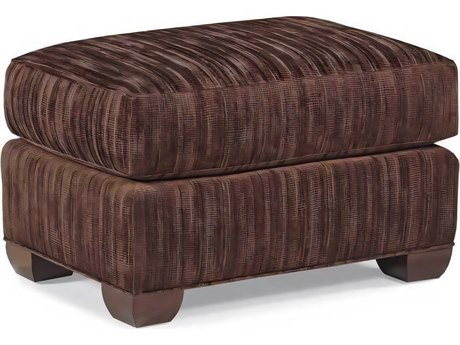 Hickory White Custom Elements Upholstery Brown Upholstered Ottoman