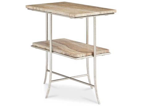 Hickory White Revival Rectangular Stone West End Table