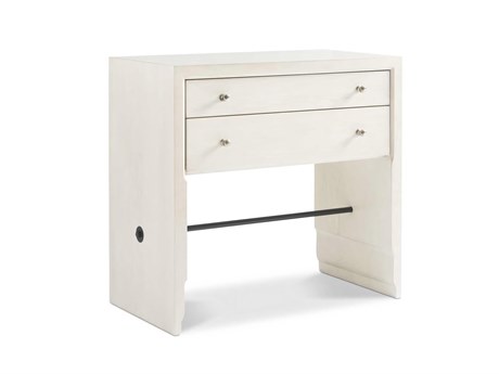 Hickory White Revival 2-Drawers Oak Wood Nightstand