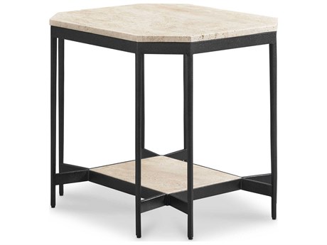 Hickory White Revival Rectangular Stone Wallen End Table