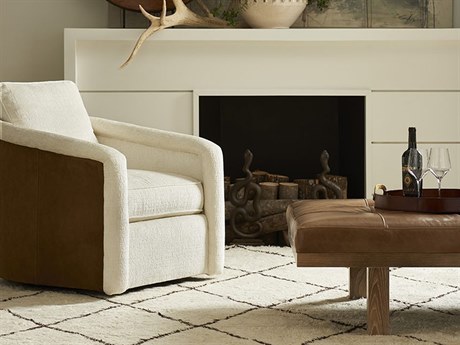 Hickory White Custom Elements Upholstery Chair and Ottoman Set