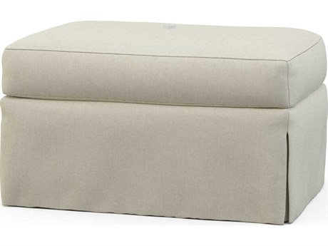 Hickory White Custom Elements Upholstery Cream Upholstered Ottoman