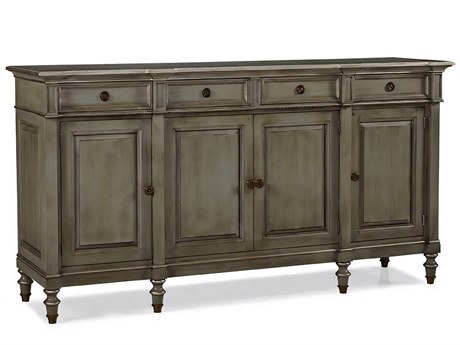 Hickory White Continental Classics 80" Cherry Wood French Blue Sideboard