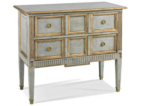 Hickory White Continental Classics 2-Drawers Gray Cherry Wood Nightstand
