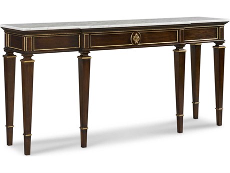 Hickory White Rectangular Stone Cotswold Console Table