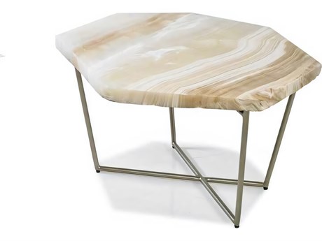 Hickory White O2 Stone Onyx Champagne Dulce Bunching Cocktail Table
