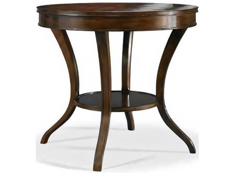 Hickory White Vineyard Haven Round Wood Walnut End Table
