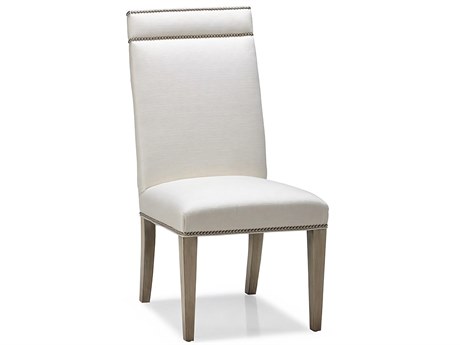 Hickory White Hardwood Upholstered Fripp Side Dining Chair