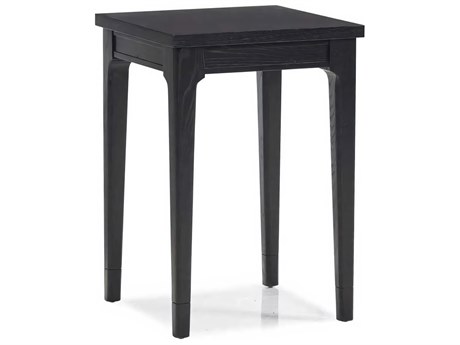 Hickory White Edgedale Square Wood Ebony End Table