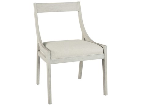 Hekman Solid Wood White Upholstered Side Dining Chair