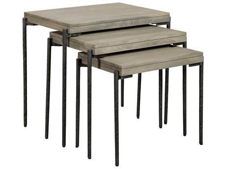Hekman Rectangular Wood Bedford Gray Nesting Table
