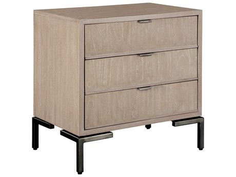 Hekman Scottsdale 3-Drawers Beige Mindi Wood Nightstand