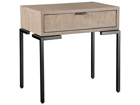 Hekman Scottsdale 1-Drawer Beige Mindi Wood Nightstand