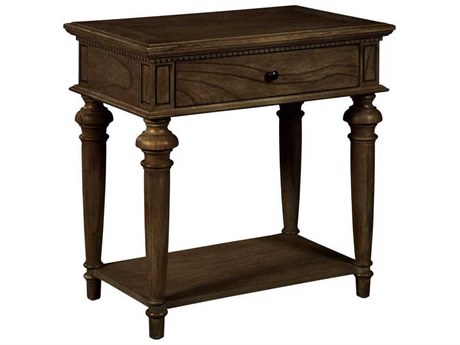 Hekman Wellington 1-Drawer Brown Mindi Wood Nightstand