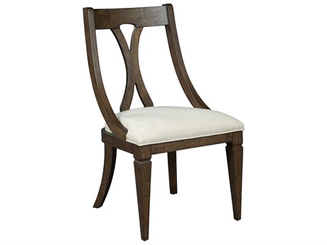 Hekman Linwood Mindi Wood Brown Upholstered Side Dining Chair