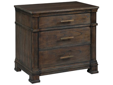 Hekman Linwood 3-Drawers Brown Mindi Wood Nightstand