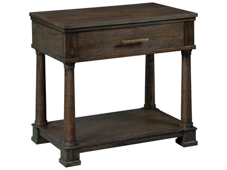 Hekman Linwood 1-Drawer Brown Mindi Wood Nightstand