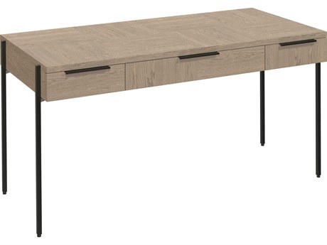 Hekman Mayfield Beige Oak Wood Writing Desk