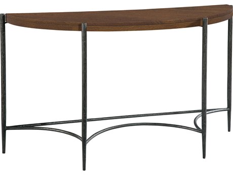 Hekman Bedford Park Demilune Wood Tobacco Console Table