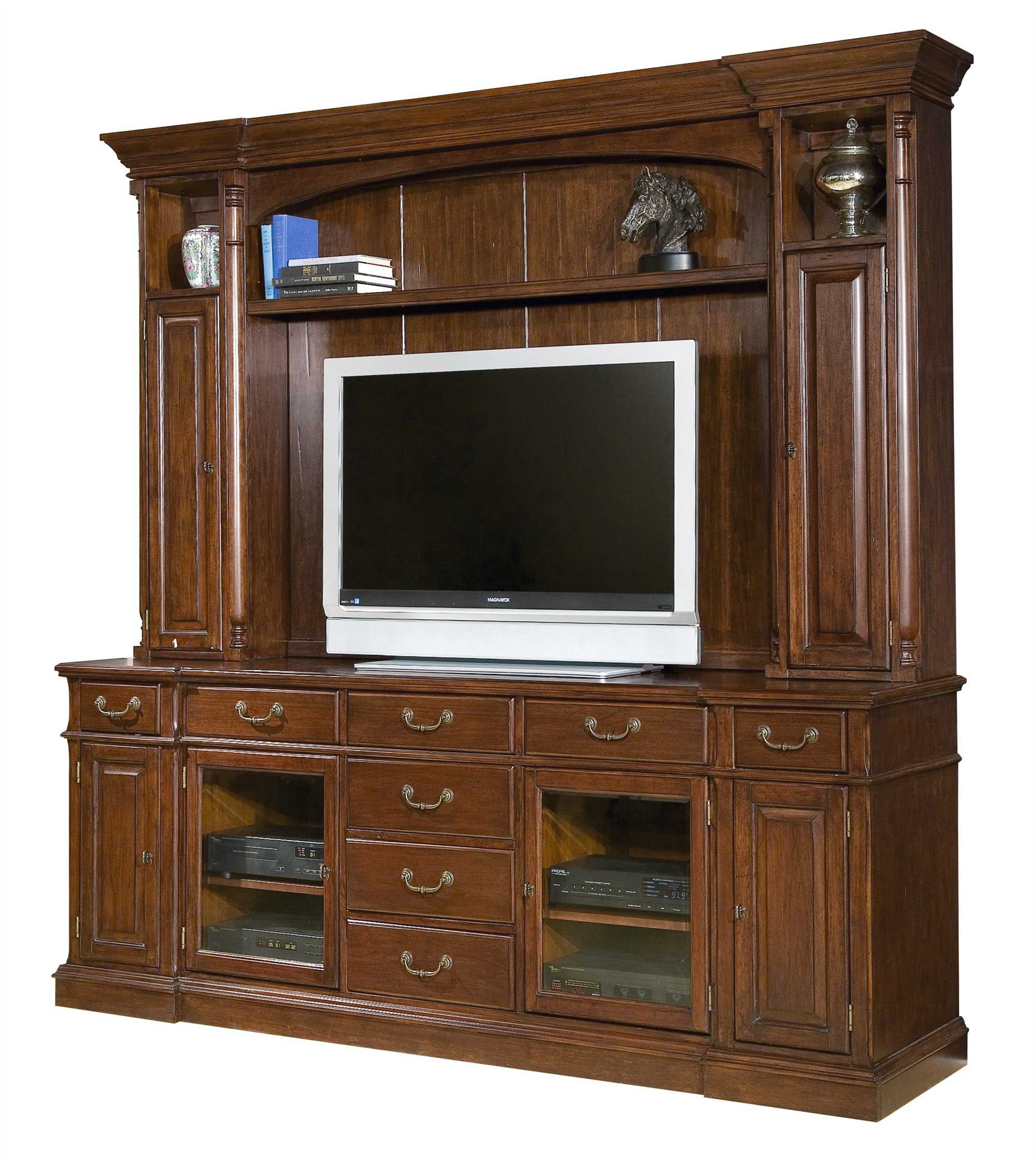 Hekman Entertainment Console in Weathered Cherry | HK35590