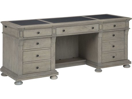 Hekman Home Office Driftwood Gray Mindi Wood Executive Desk