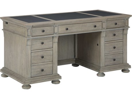 Hekman Home Office Driftwood Gray Mindi Wood Executive Desk