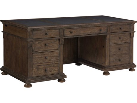 Hekman Home Office Java Brown Mindi Wood Executive Desk