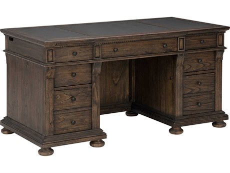 Hekman Home Office Java Brown Mindi Wood Executive Desk