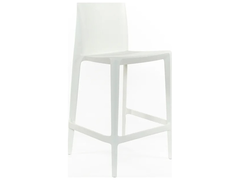 Heller Outdoor Bellini White Recycled Plastic Counter Stool - Pack of 2