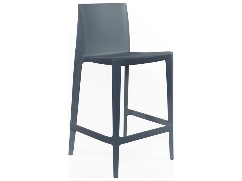 Heller Outdoor Bellini Dark Grey Recycled Plastic Counter Stool - Pack of 2