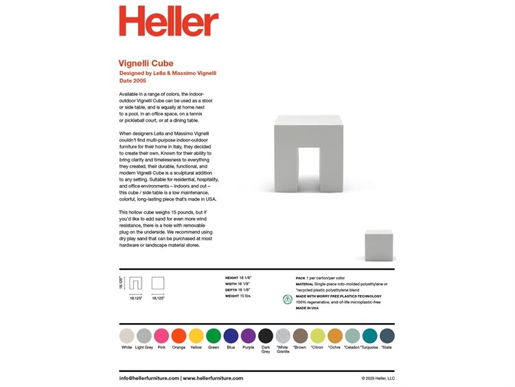 Heller Vignelli Ottoman Stoned 3