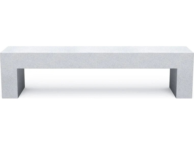 Heller Outdoor Vignelli Stoned Recycled Plastic Bench