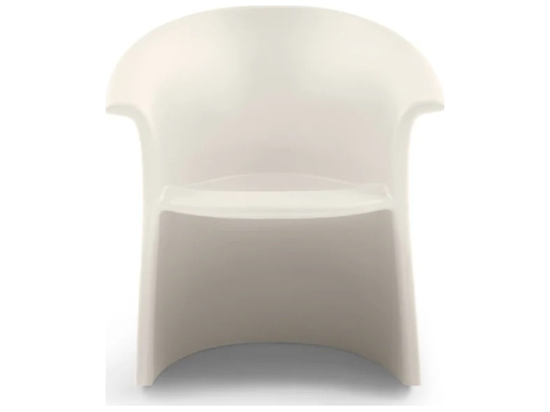 Heller Outdoor Vignelli Bone Polypropylene Resin Lounge Chair