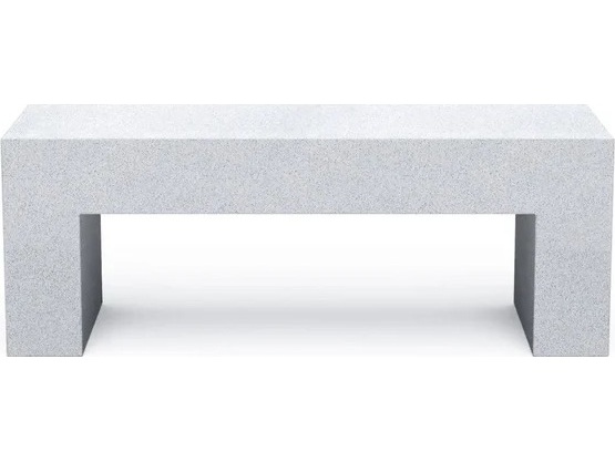 Heller Outdoor Vignelli Stoned Recycled Plastic Bench