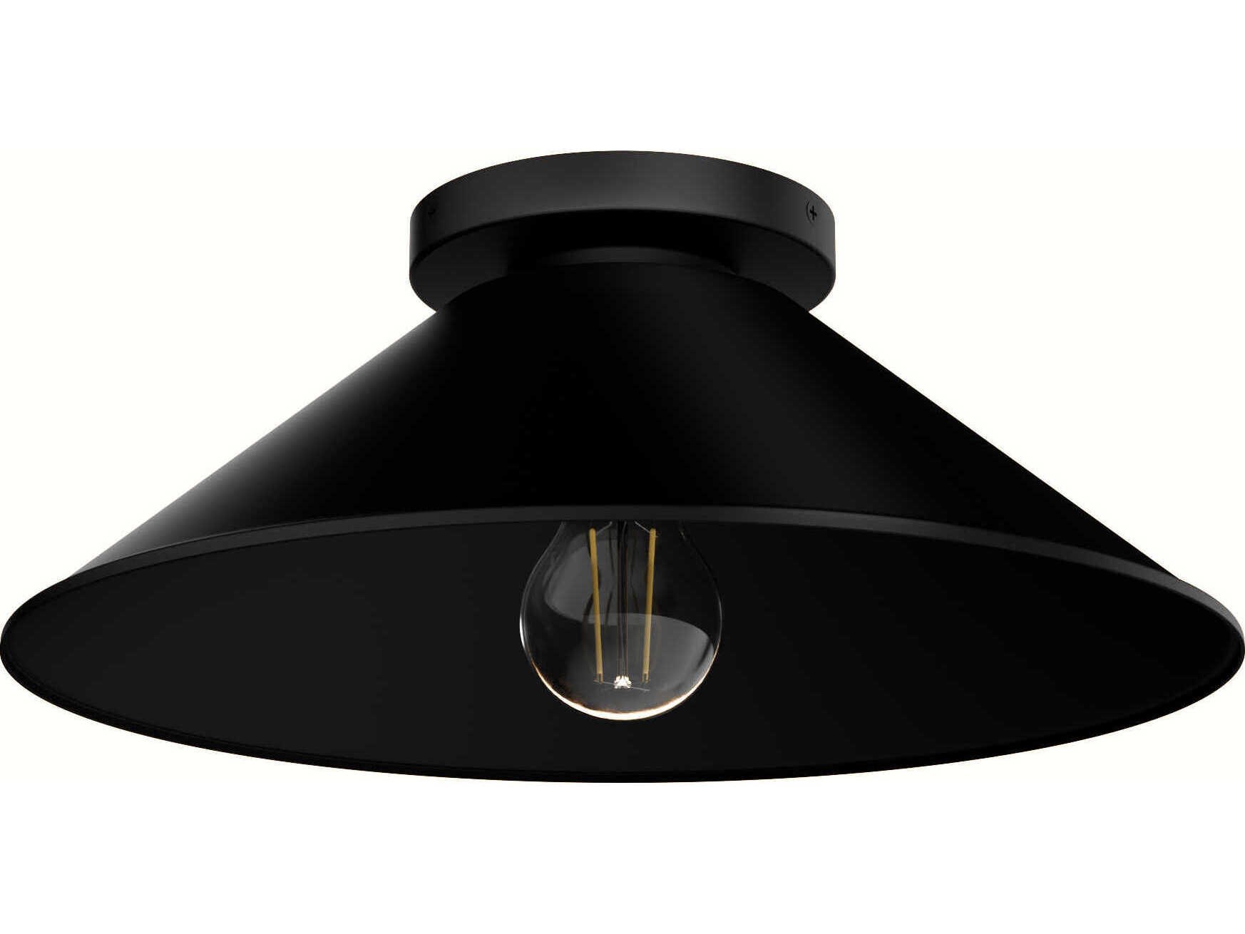 Hunter Fan 46022 Skyflow 1 Light 14 inch Matte Black Outdoor Flush Mount, Medium