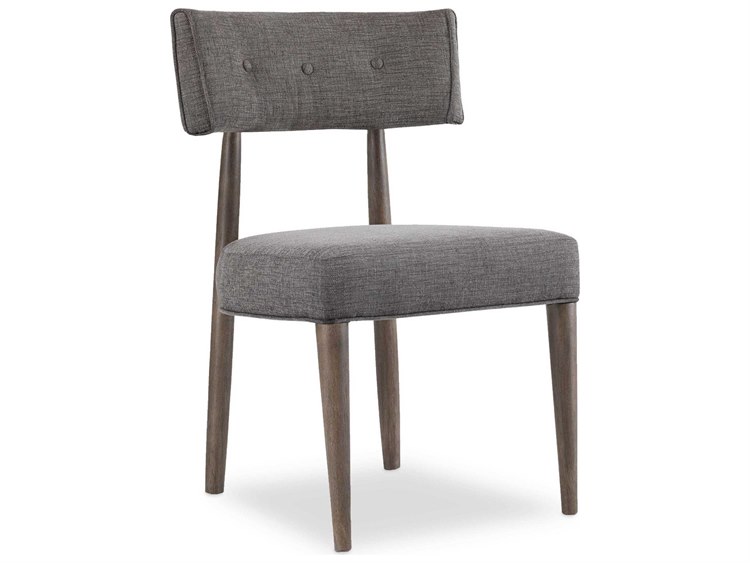Photos - Chair Modern Hooker Furniture Curata Tufted Rubberwood Gray Upholstered Side Dining  1600-75510-MWD 